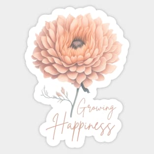 Growing Happiness Sticker